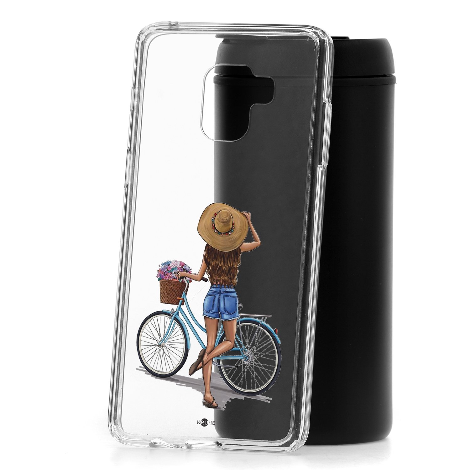 фото Чехол для samsung galaxy a8+ 2018 (a730) кruче print велосипедная прогулка