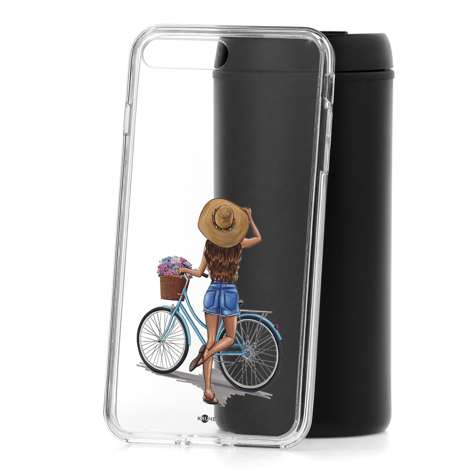 фото Чехол для apple iphone 7 / 8 / se 2020 plus / 8 plus кruче print велосипедная прогулка