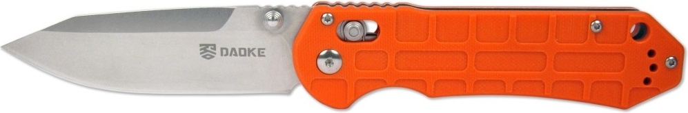 

Нож складной с клинком из стали 440C и оранжевой рукоятью G-10 DAOKE D614o