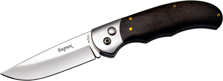 фото Нож выкидной с нейлоновым чехлом витязь бирюк b191-34