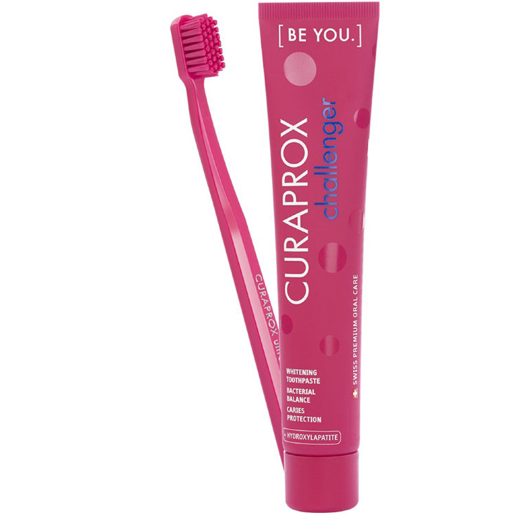 

Набор Curaprox BE YOU Challenger, паста (джин-тоник и хурма) 90 мл + щетка CS5460