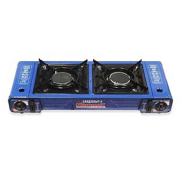 

Плита туристическая настольная газовая Следопыт - UltramaX двойная PF-GST-DM02