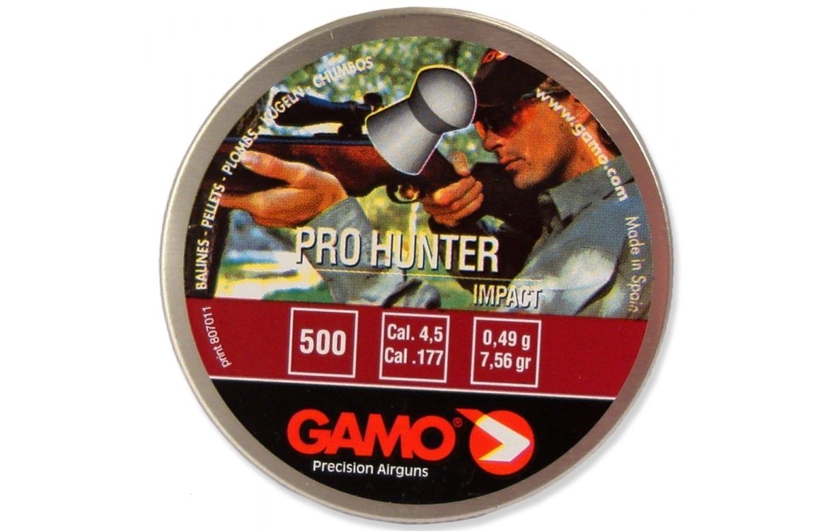 

Пули для пневматики Gamo Pro Hunter 4,5 мм, 500 шт., Серебристый, Pro Hunter