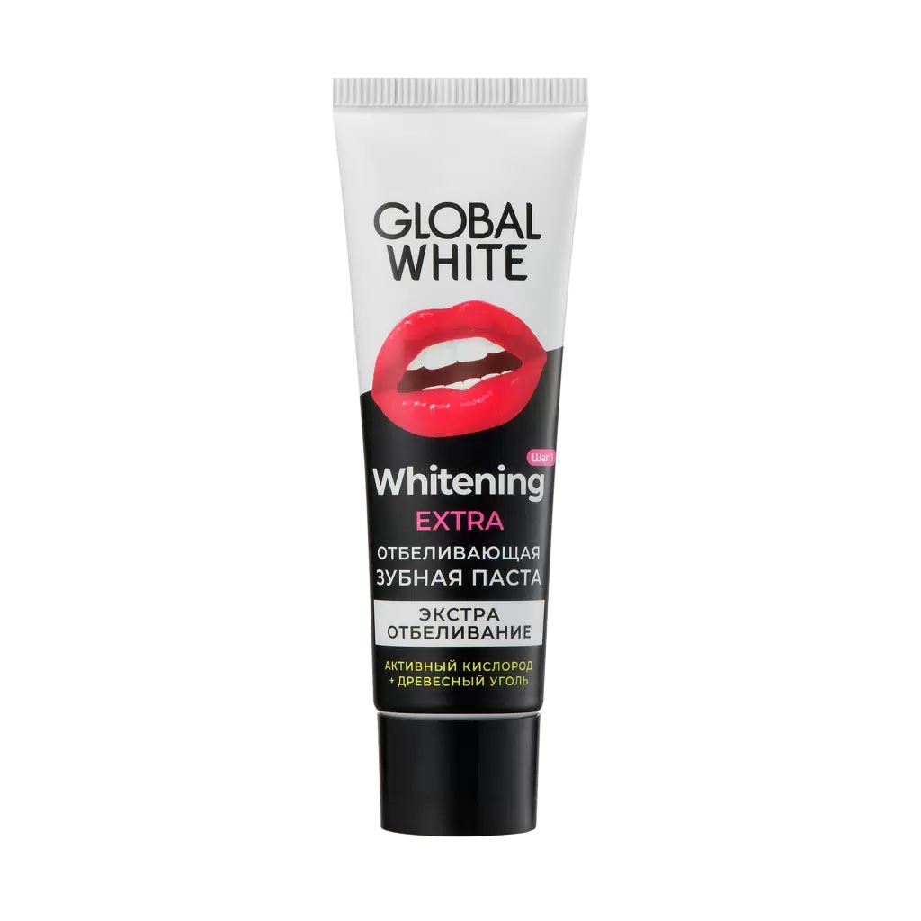 Зубная паста Global white Активный кислород 30 мл паста зубная global white extra whitening с углем и активным кислородом 30 мл