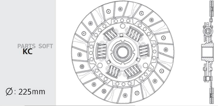 VALEO PHC TY-30 Диск сцепления TOYOTA CARINA 1.8/2.0 85-, CAMRY 1.8/2.0 83- 1шт