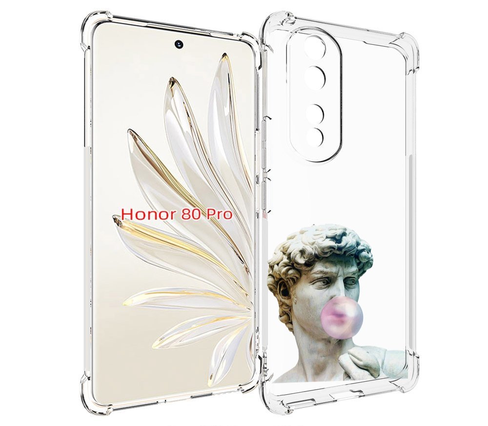 

Чехол MyPads статуя-с-жвачкой для Honor 80 Pro, Прозрачный, Tocco
