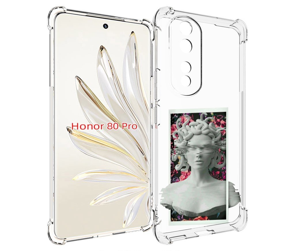 

Чехол MyPads статуя-медузы для Honor 80 Pro, Прозрачный, Tocco