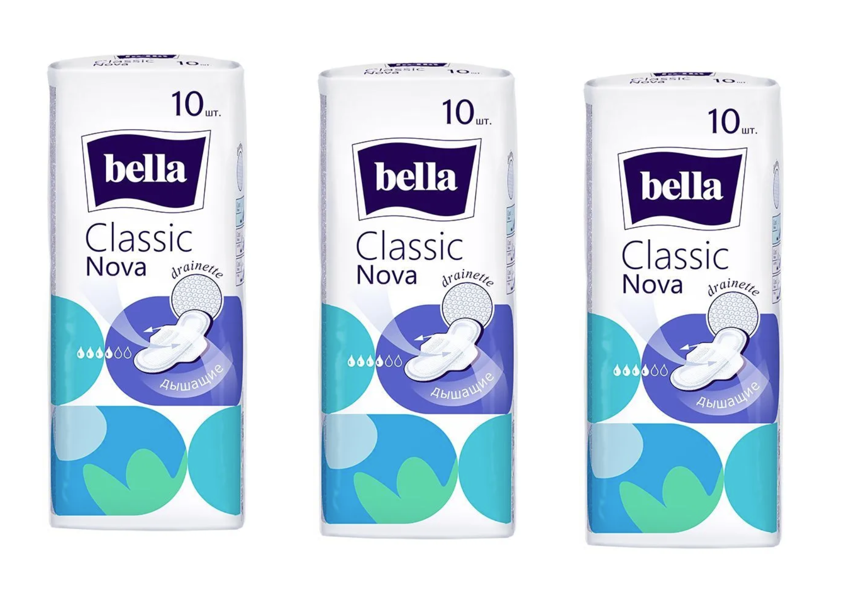 

Прокладки гигиенические Bella Nova Classic, 10 шт х 3 упаковки