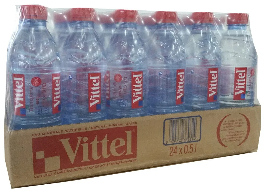 Vittel минеральная негазированная вода, 0,5л х 24 шт.