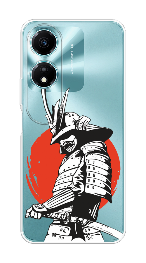 

Чехол на Honor X5 Plus "Самурай с катаной", Черный;красный;белый, 6121950-1