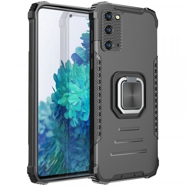 

Противоударный чехол Epik Brutal с кольцом для Samsung Galaxy S20 FE, Черный