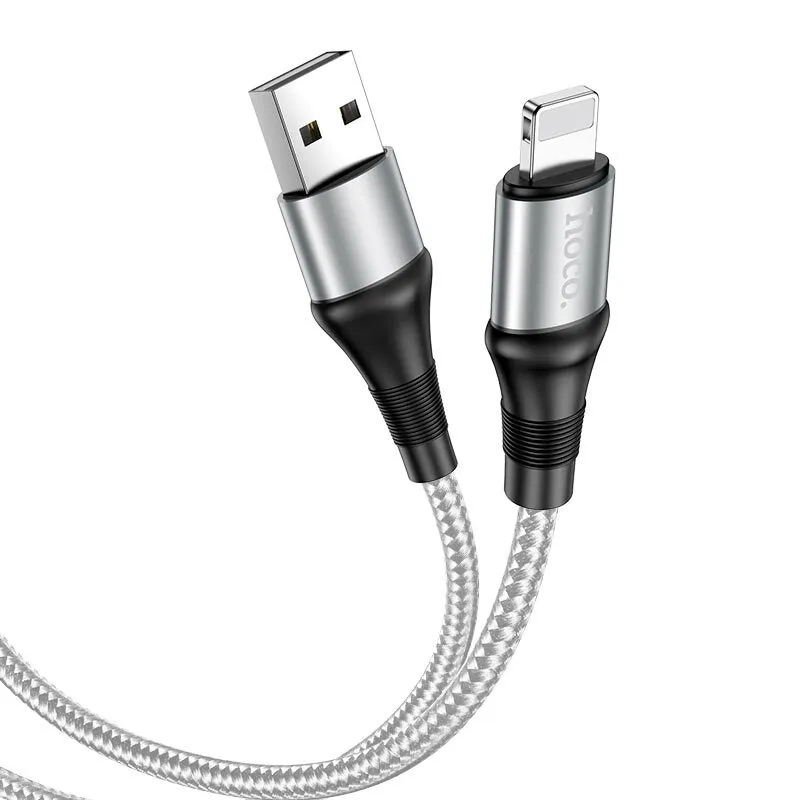 фото Кабель usb hoco x50 excellent charging for lightning серый