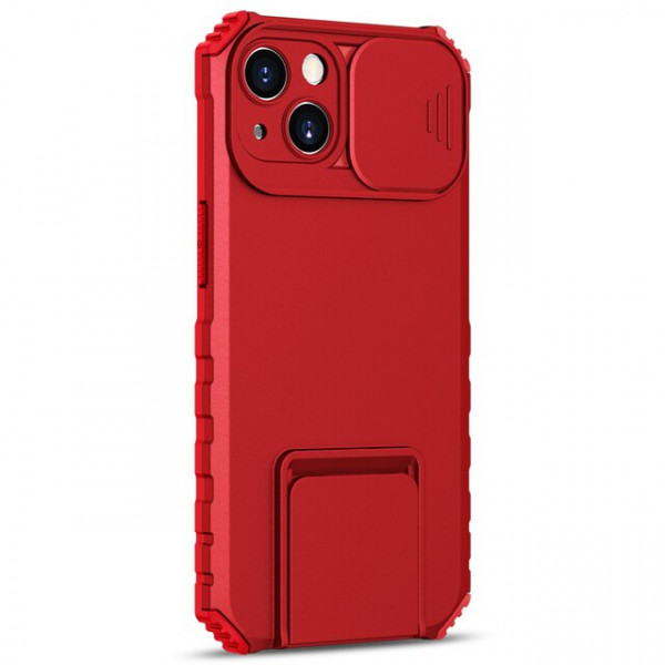 

Противоударный чехол Epik CamShield Holder для iPhone 14 Plus с защитой камеры, Красный