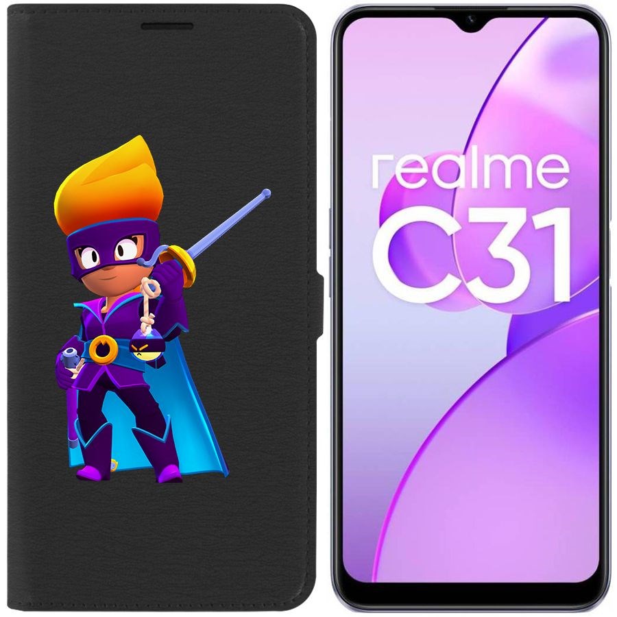 

Чехол-книжка Eco Book для Realme C31 Brawl Stars-Амбер де Ла Вега