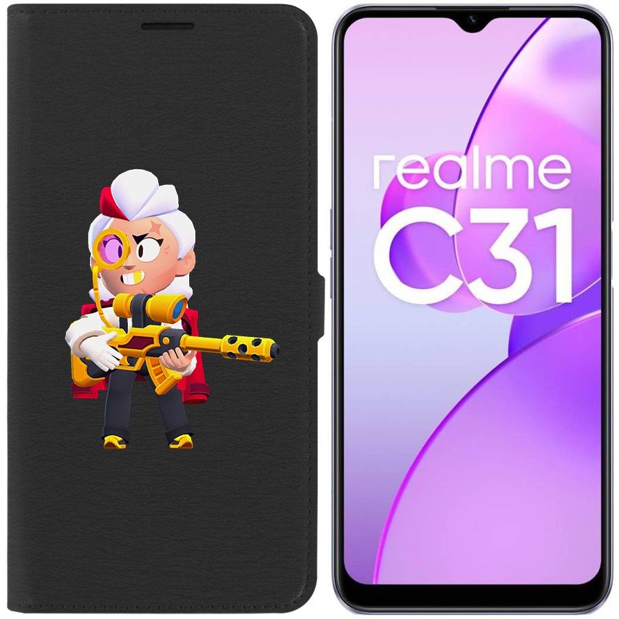 

Чехол-книжка Eco Book для Realme C31 Brawl Stars-Белль Голдхэнд