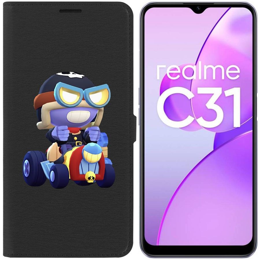 

Чехол-книжка Eco Book для Realme C31 Brawl Stars-Безумный Карл