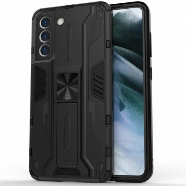 

Противоударный чехол-подставка Epik Galvatron для Samsung Galaxy S21 FE, Черный