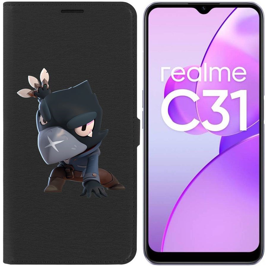 

Чехол-книжка Eco Book для Realme C31 Brawl Stars-Ворон