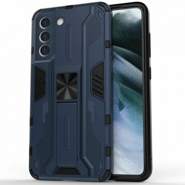 

Противоударный чехол-подставка Epik Galvatron для Samsung Galaxy S21 FE, Синий