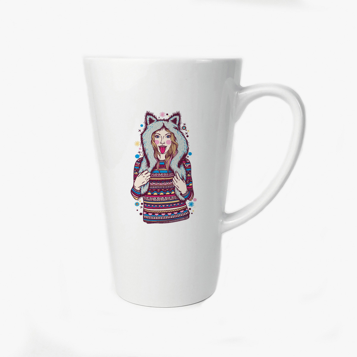 

Большая конусная кружка CoolPodarok Девушка