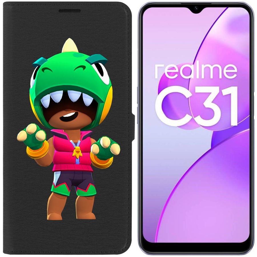 

Чехол-книжка Eco Book для Realme C31 Brawl Stars-Дино Леон
