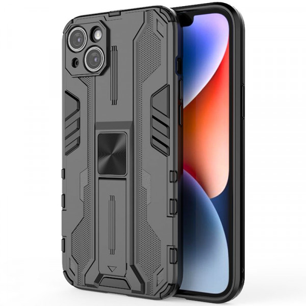 

Противоударный чехол-подставка Epik Galvatron для iPhone 13 с защитой камеры, Черный