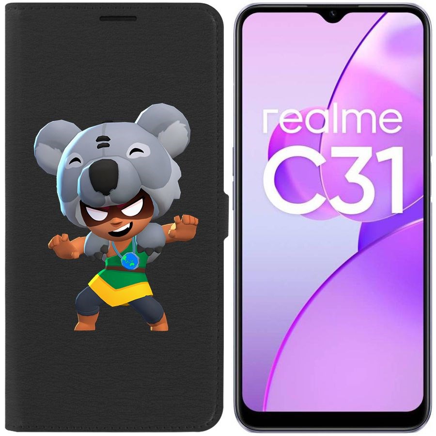 

Чехол-книжка Eco Book для Realme C31 Brawl Stars-Нита Коала