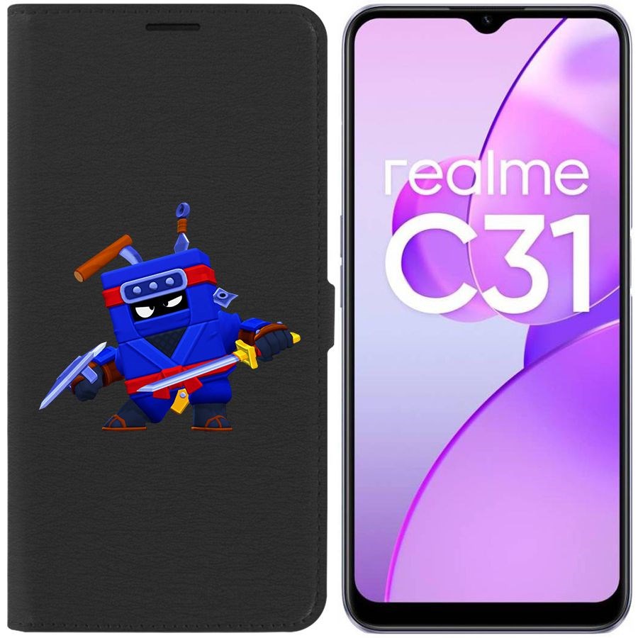 

Чехол-книжка Eco Book для Realme C31 Brawl Stars-Ниндзя Эш