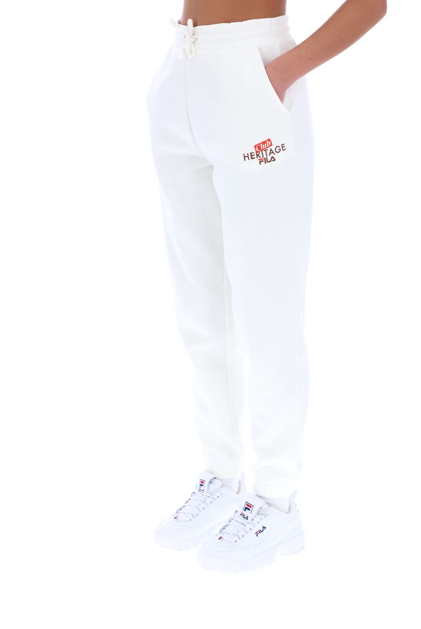 Спортивные брюки женские FILA Eden Oversized Jogger белые XS