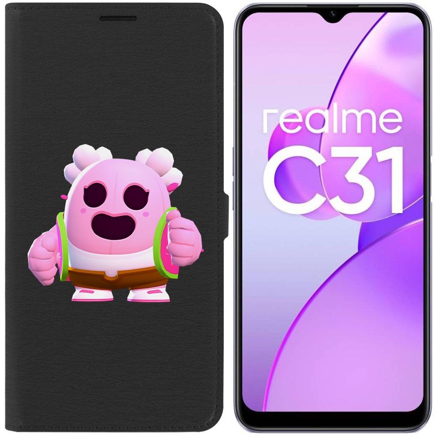 

Чехол-книжка Eco Book для Realme C31 Brawl Stars-Сакура Спайк