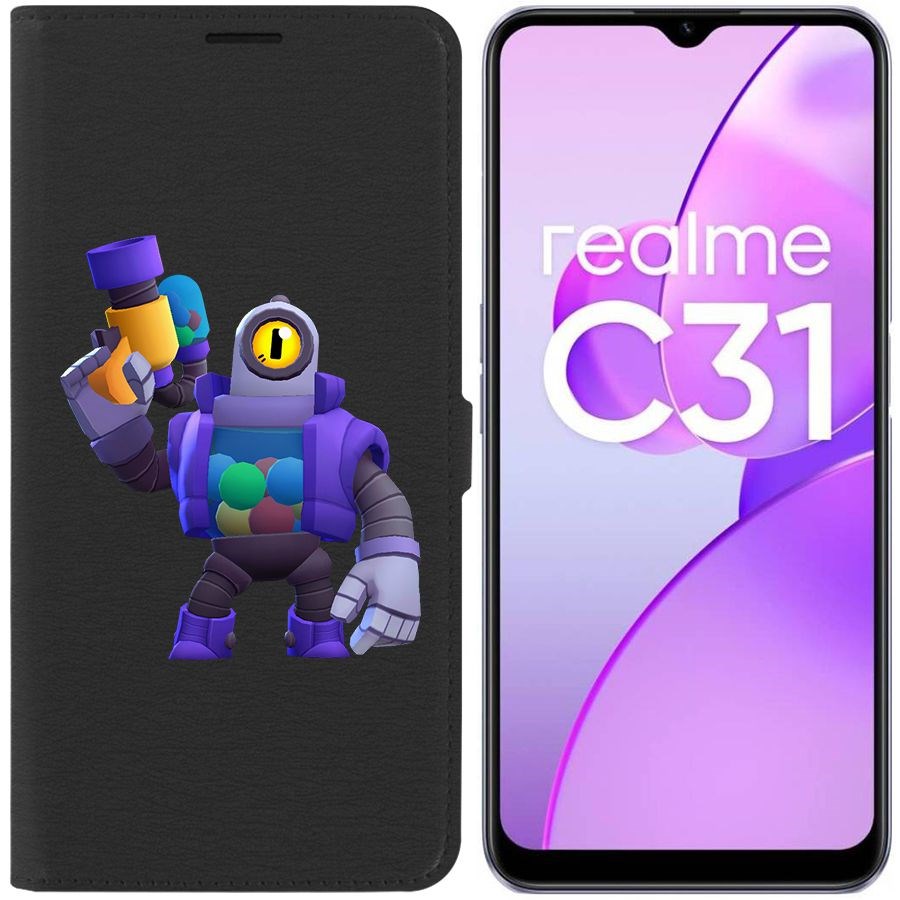 

Чехол-книжка Eco Book для Realme C31 Brawl Stars-Рико