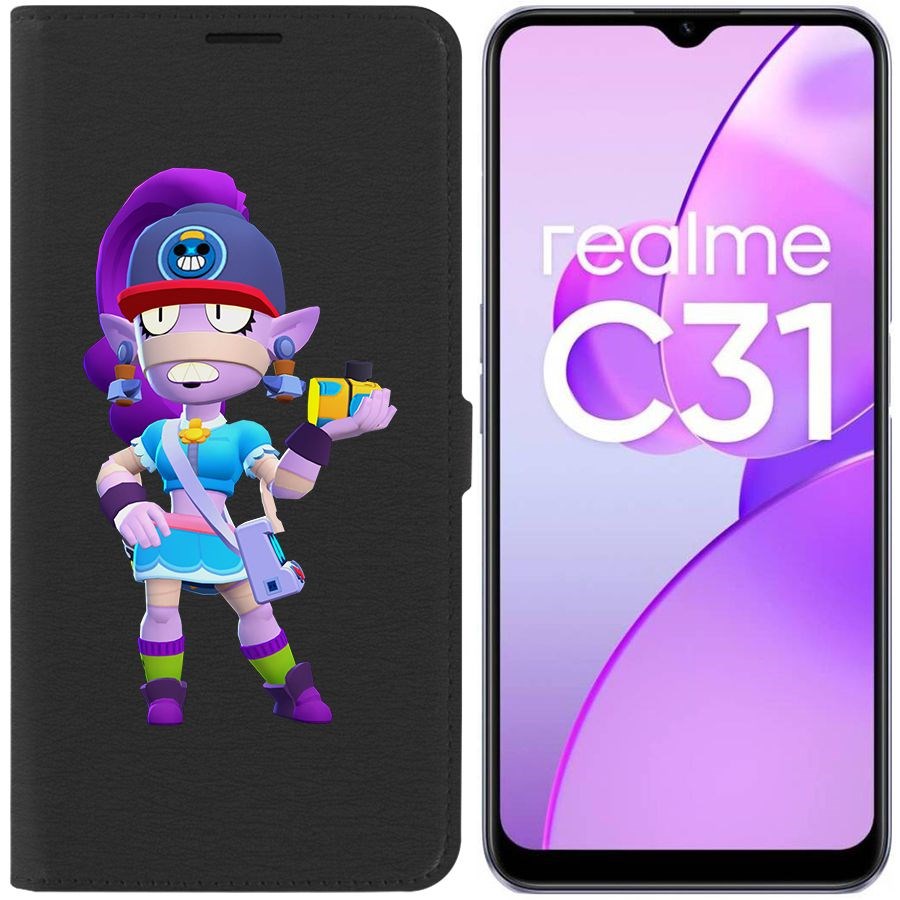

Чехол-книжка Eco Book для Realme C31 Brawl Stars-Суперфанатка Эмз