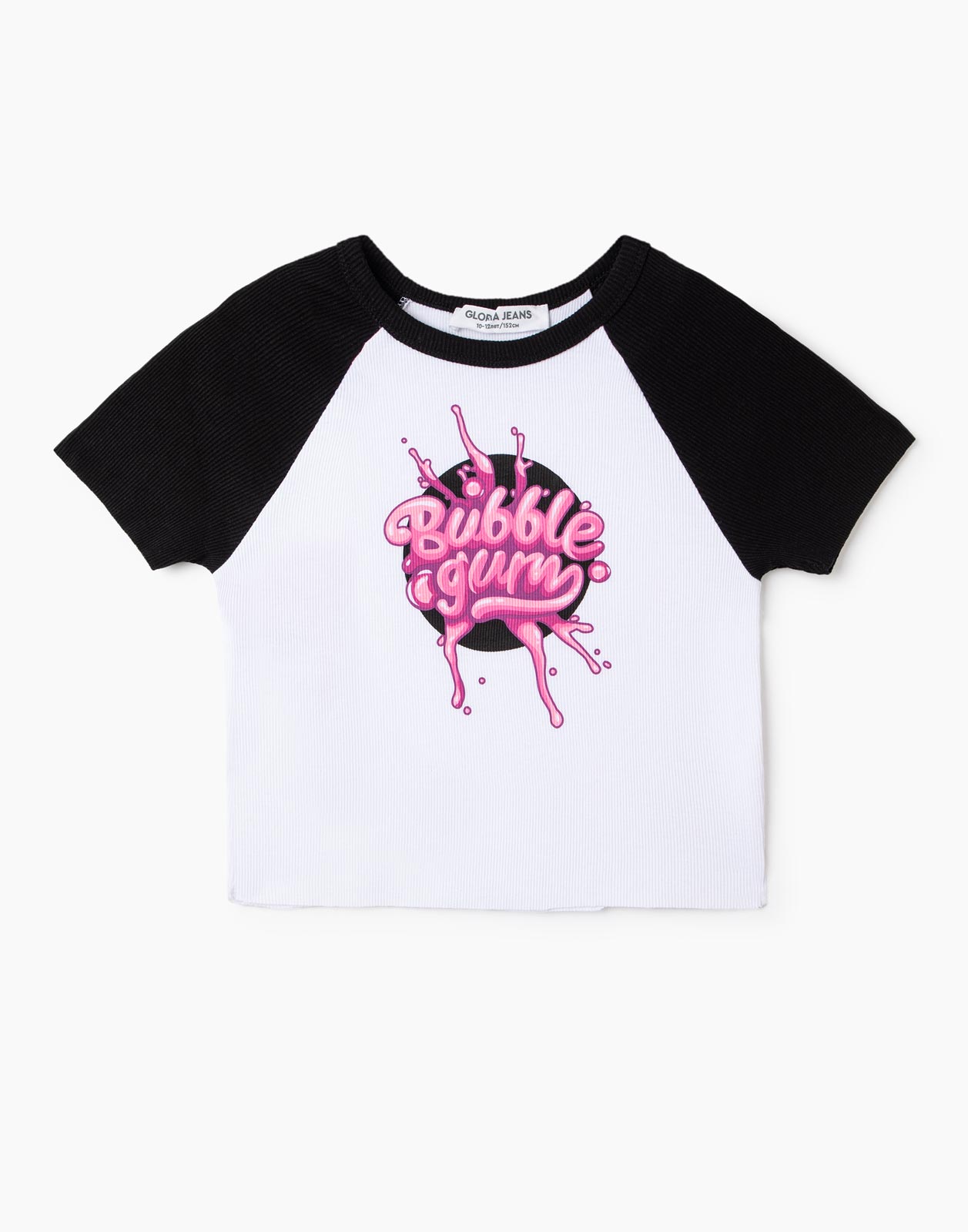 Укороченная футболка с принтом Bubble Gum для девочки 6-8л/122-128