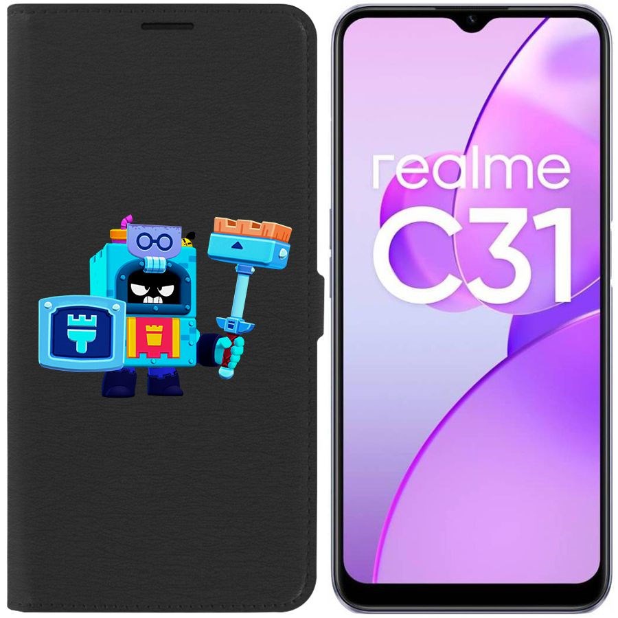 

Чехол-книжка Eco Book для Realme C31 Brawl Stars-Эш