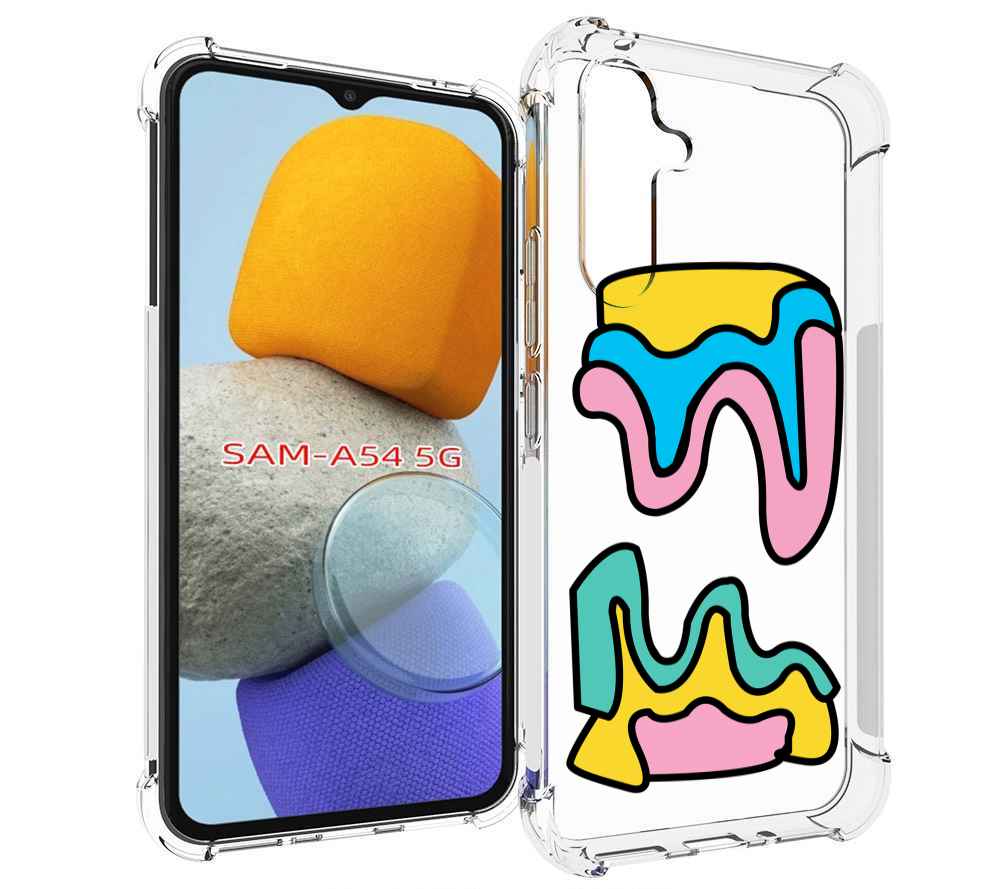

Чехол MyPads вытекающая-абстракция для Samsung Galaxy A54, Tocco