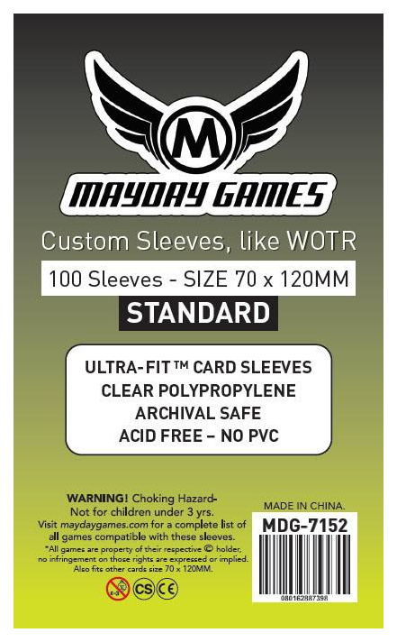 

Протекторы Mayday Games 70х120 мм Tarot Standard 100 шт. MDG-7152, Прозрачный