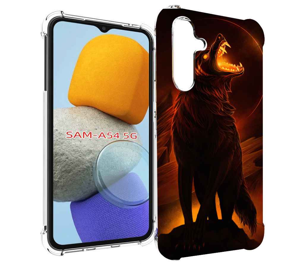 

Чехол MyPads волчара с огнем внутри для Samsung Galaxy A54, Tocco