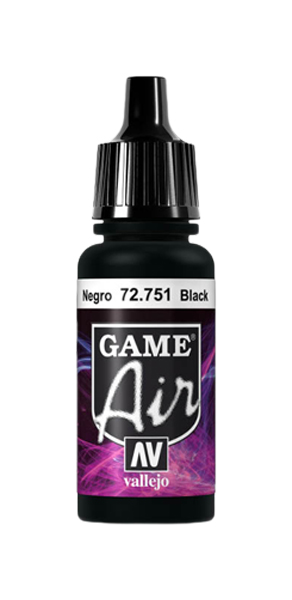 Краска Vallejo Game air 751-17ml. Black 72.751