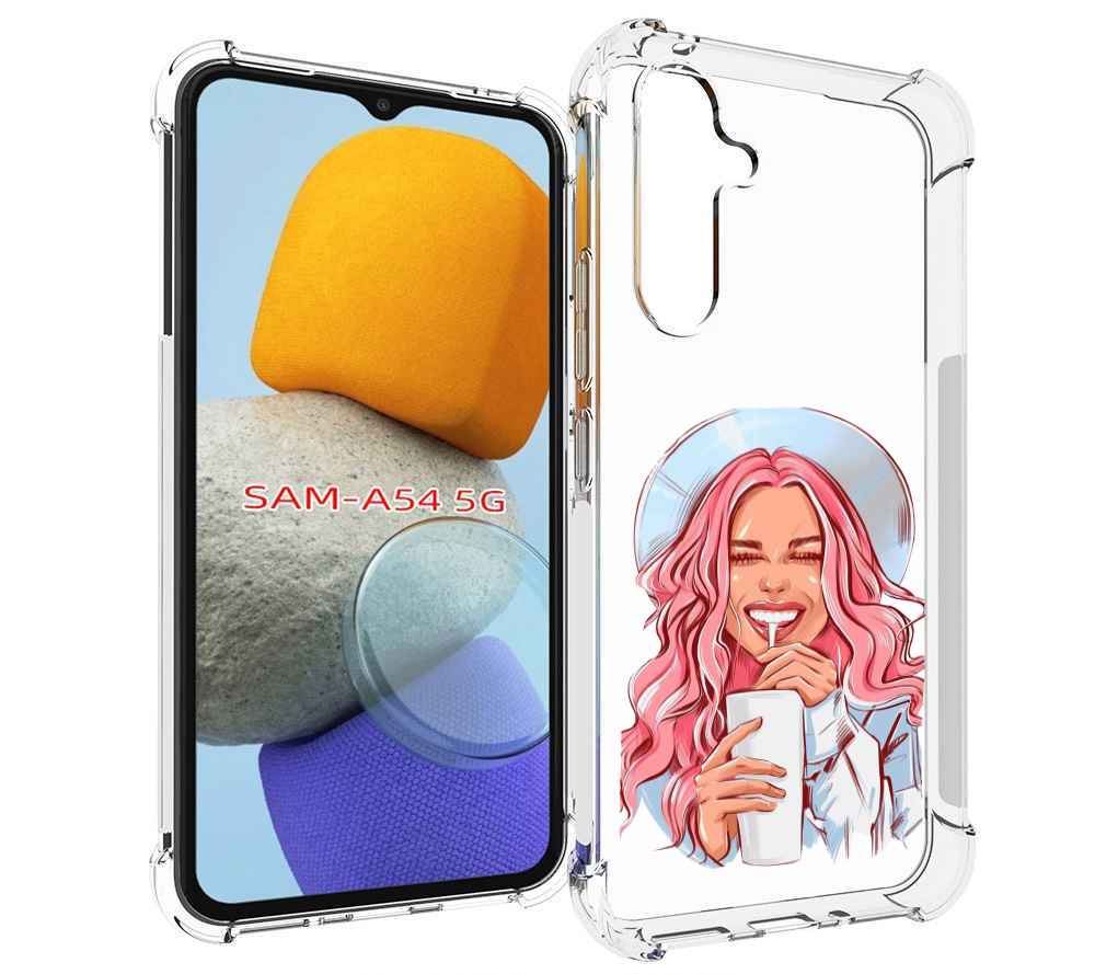 

Чехол MyPads веселая-девушка-модель женский для Samsung Galaxy A54, Tocco