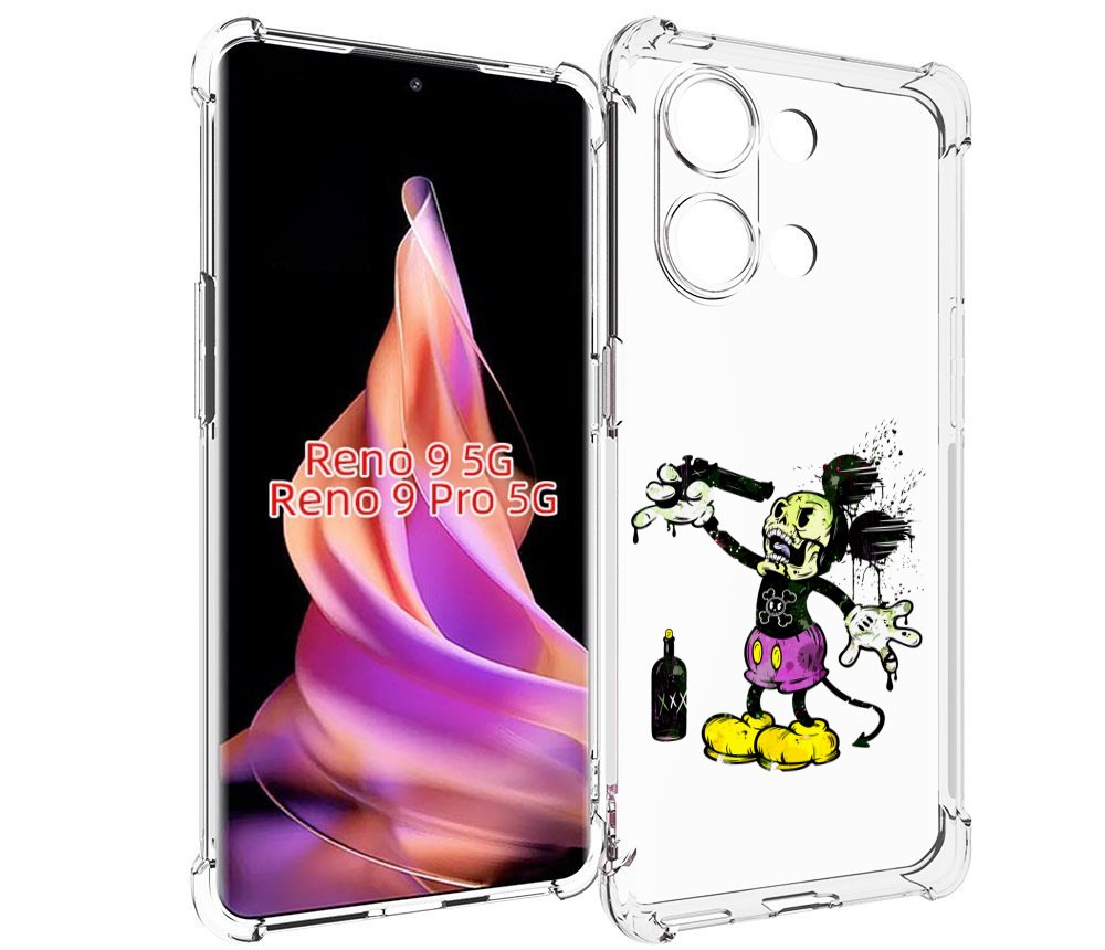 

Чехол MyPads Драг Микки для Oppo Reno 9/Reno 9 Pro, Прозрачный, Tocco