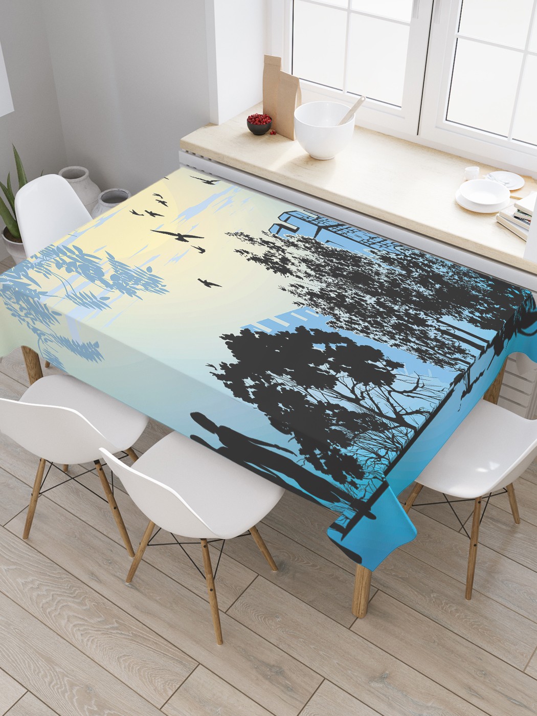 

Скатерть прямоугольная JoyArty "Надоедливый папарацци" из оксфорда, 120x145 см, Голубой, Надоедливый папарацци