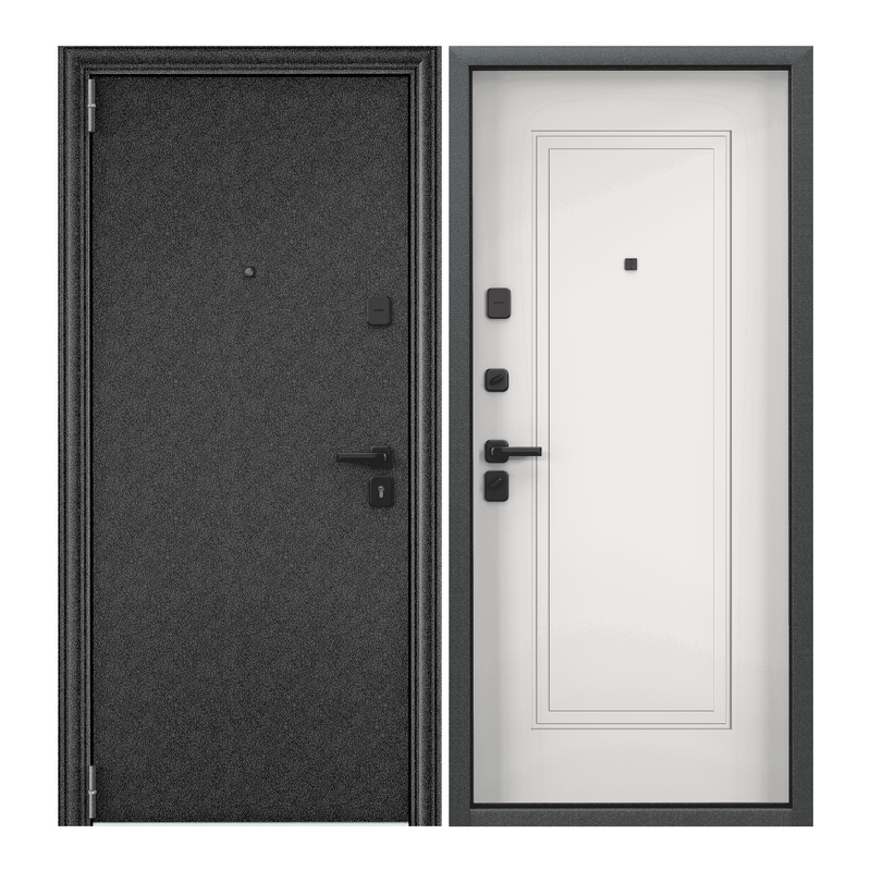 Дверь входная Torex для квартиры металлическая Comfort X 950х2050 левый черный/белый kuchenland диспенсер спрей для масла и уксуса 200 мл 2 в 1 акрил сталь черный comfort