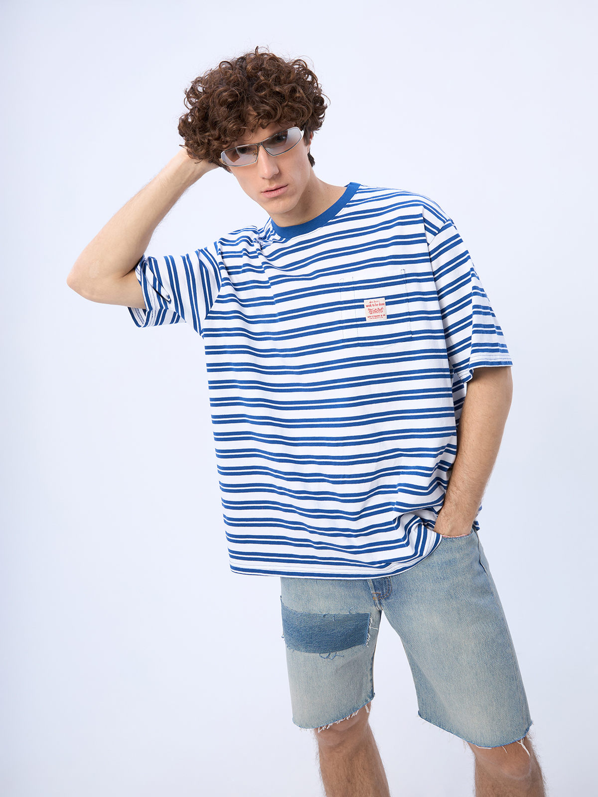 

Футболка мужская Levi's A5850 голубая S, Голубой, A5850