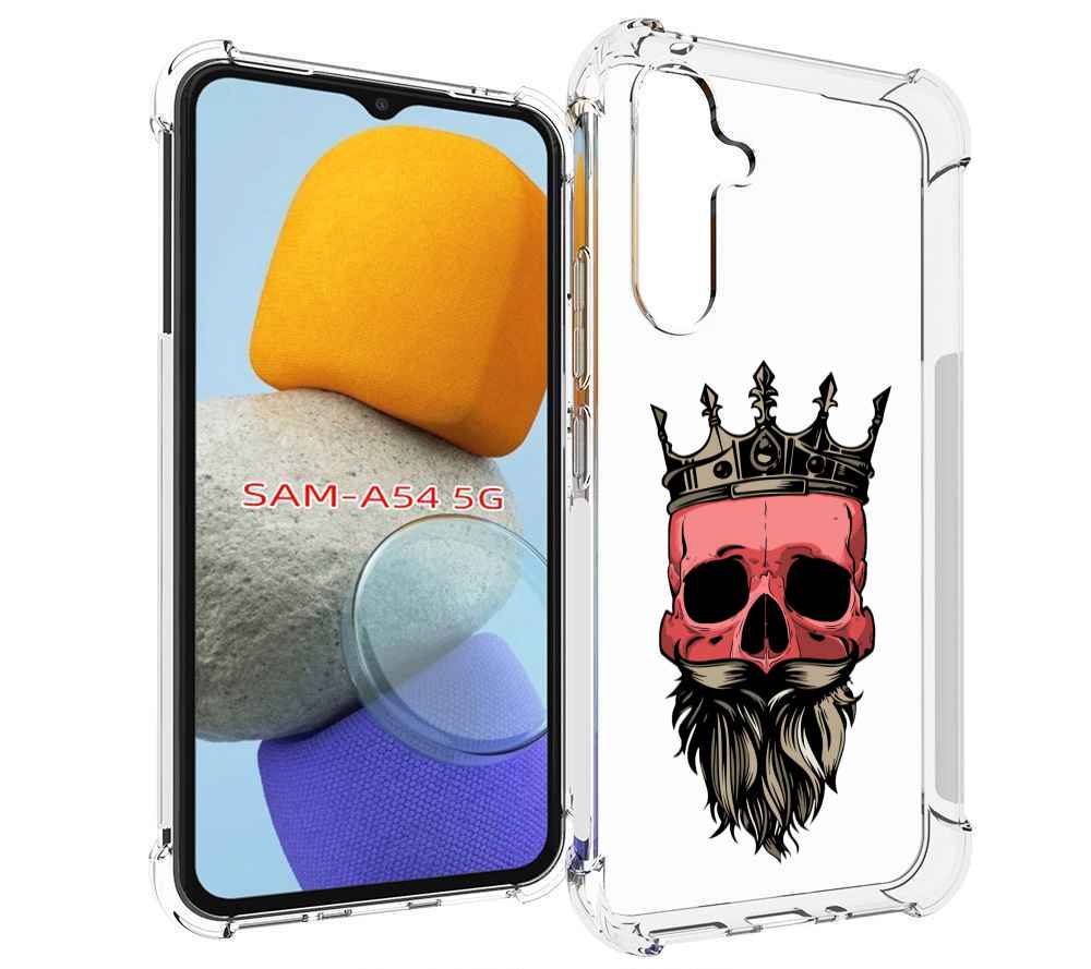 

Чехол MyPads бородатый красный череп мужской для Samsung Galaxy A54, Tocco
