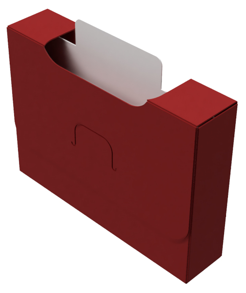 фото Органайзер meeple house для карт uniq card-file standard - 20 mm красный ucfst20red