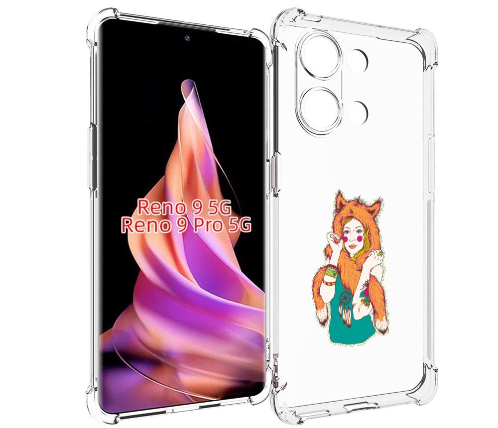 

Чехол MyPads Девушка лиса для Oppo Reno 9/Reno 9 Pro, Прозрачный, Tocco