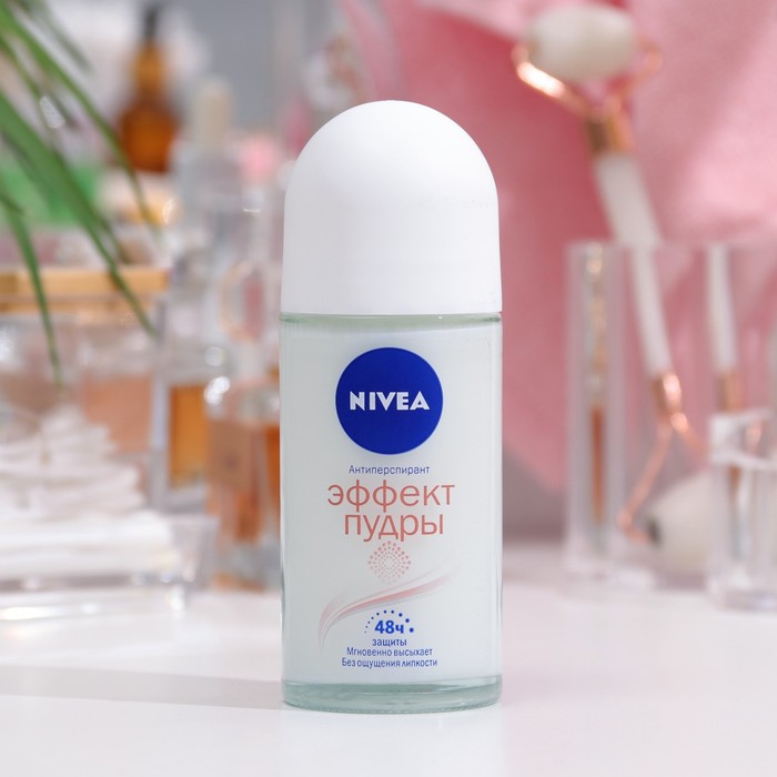 Антиперспирант Nivea Эффект пудры, женский, шариковый, 50 мл