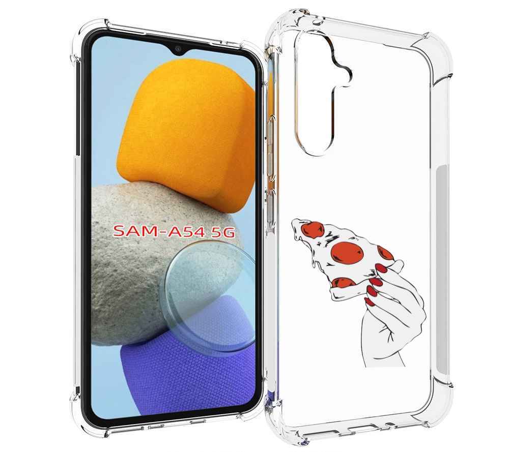 

Чехол MyPads белая-пицца для Samsung Galaxy A54, Tocco