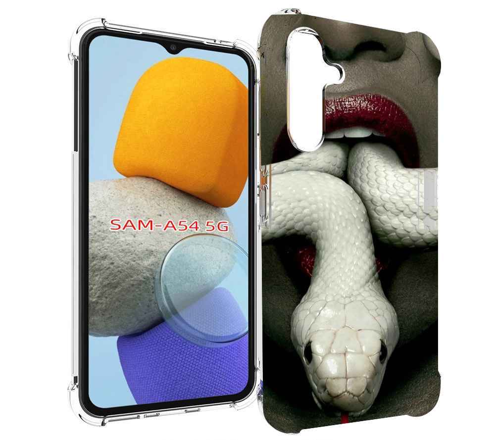

Чехол MyPads белая-змея для Samsung Galaxy A54, Tocco