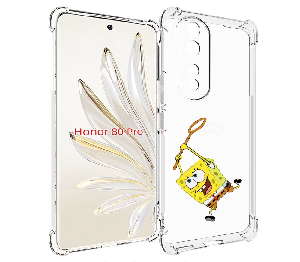 

Чехол MyPads спанчбоб-с-сочком для Honor 80 Pro, Прозрачный, Tocco